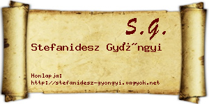 Stefanidesz Gyöngyi névjegykártya