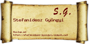 Stefanidesz Gyöngyi névjegykártya