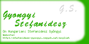 gyongyi stefanidesz business card