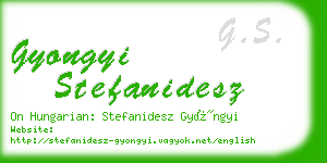 gyongyi stefanidesz business card